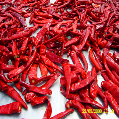 Κινέζικες ξηρές κόκκινες πιπεριές με τα συστατικά